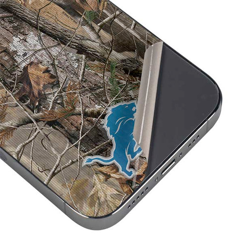 NFL Detroit Lions Realtree AP Camo iPhone 16e Skin